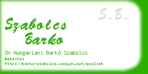 szabolcs barko business card